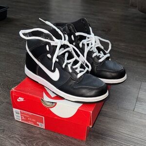 Nike Dunk Hi Black and White Kids' Sneakers